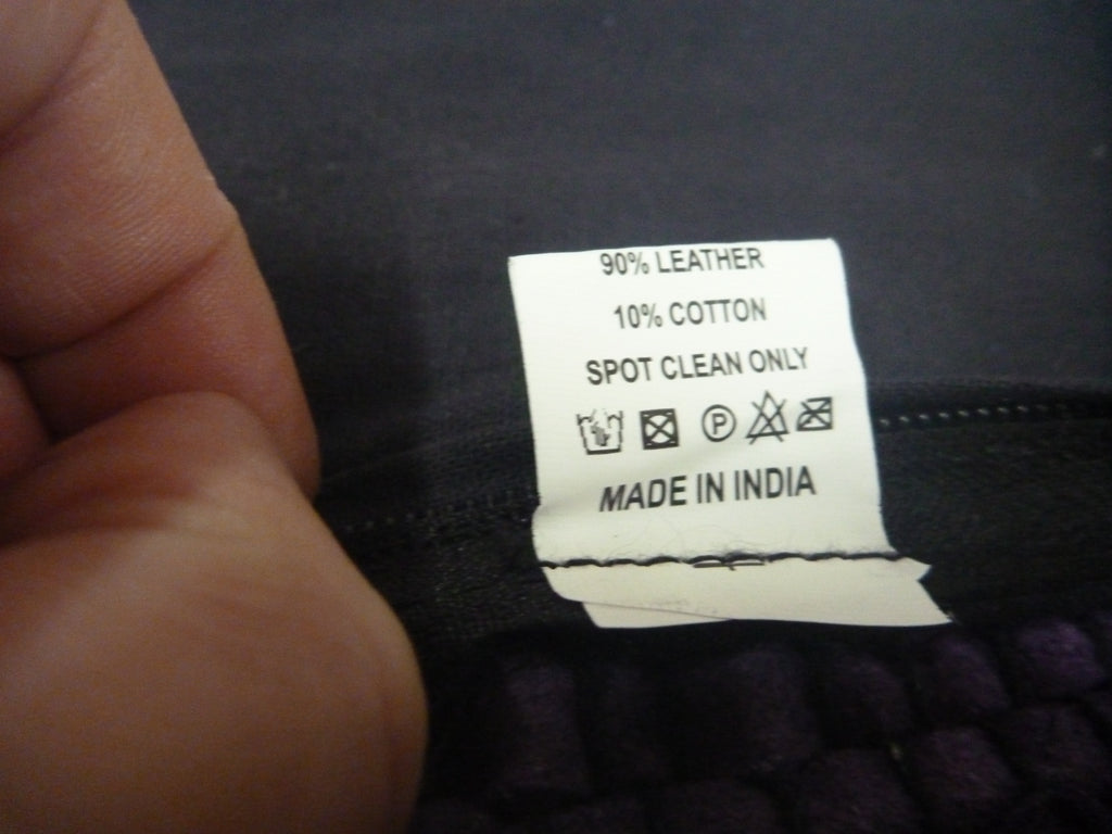 Shared Earth Purple Recycled Leather Cushion Cover 40 x 40cm