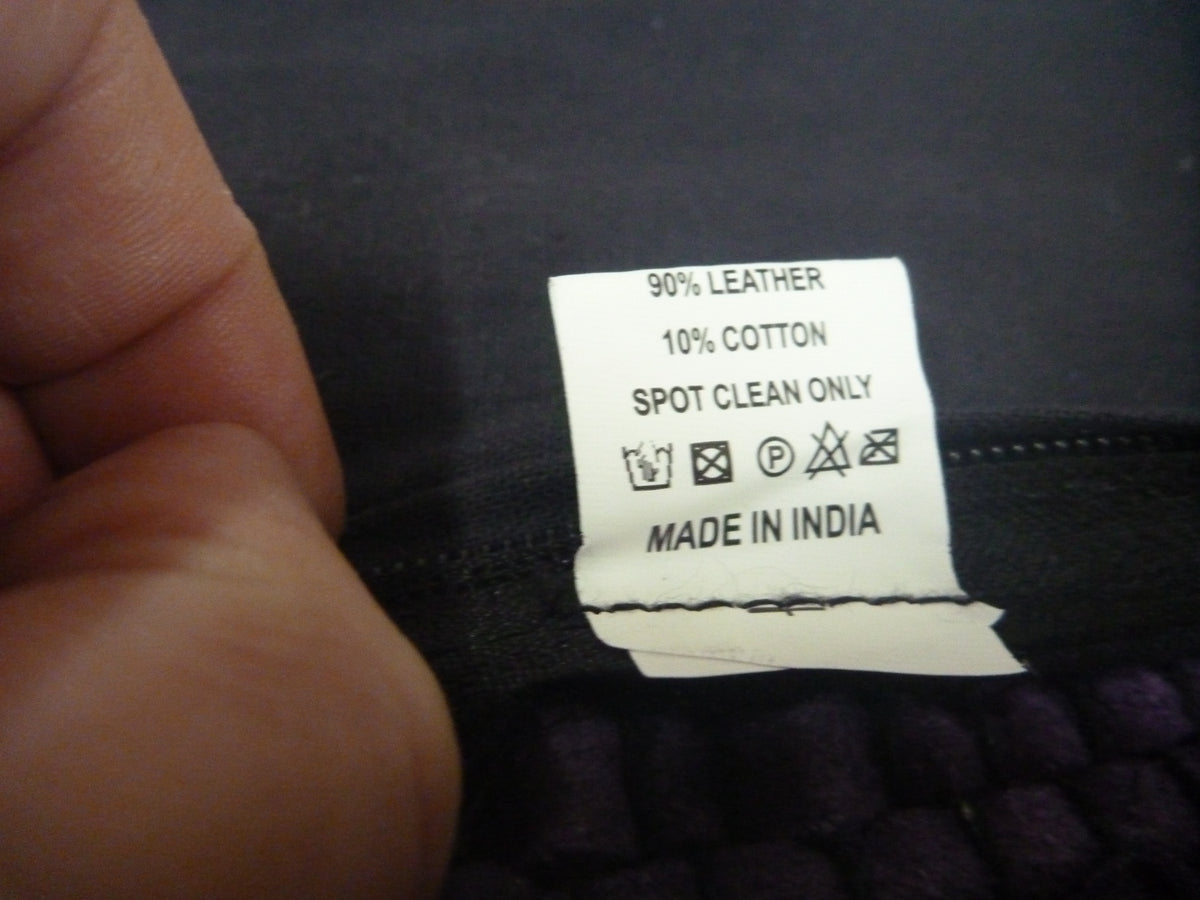 Shared Earth Purple Recycled Leather Cushion Cover 40 x 40cm
