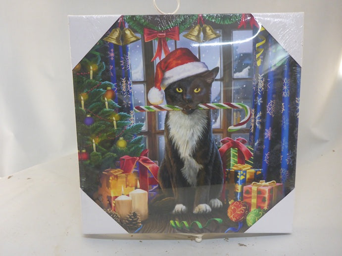 Lisa Parker Krampuss LED Light Up Canvas Plaque Wall Art 30 x 30cm