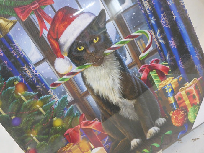 Lisa Parker Krampuss LED Light Up Canvas Plaque Wall Art 30 x 30cm