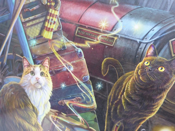 Lisa Parker Witchwood Express Cat LED Light Up Canvas Plaque Wall Art 30 x 30cm