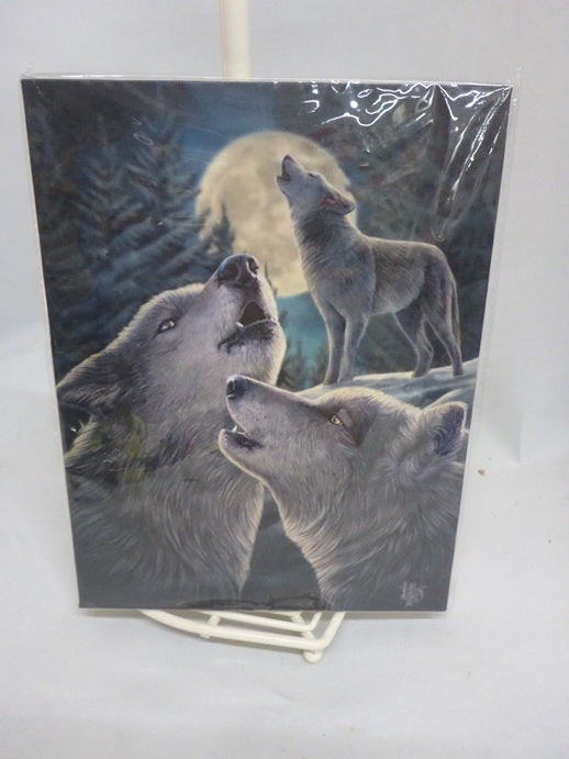 Lisa Parker Wolf Song Canvas Box Frame Wall Art 19 x 25cm