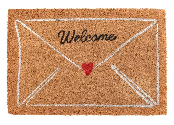 Natural Coir Love Letter Welcome Doormat 40 x 60cm