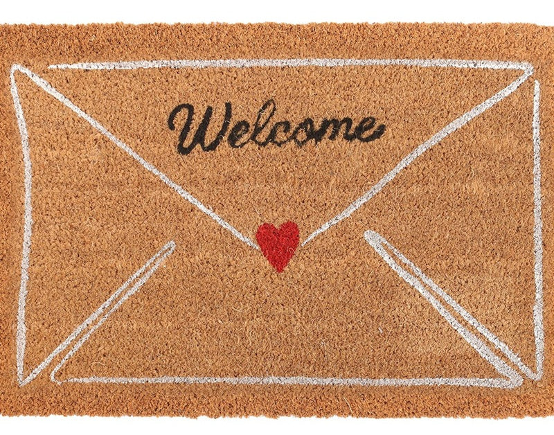 Natural Coir Love Letter Welcome Doormat 40 x 60cm
