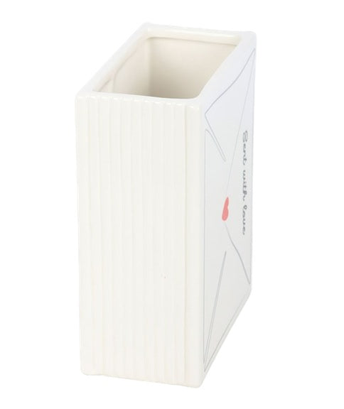 Something Different Book Club Sent With Love Love Letter Ceramic Book Shaped Flower Vase