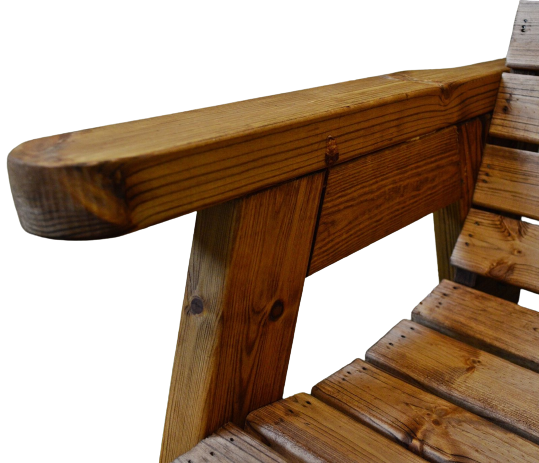 Handcrafted 2-Seater Garden Love Seat | Wooden Patio Bench, Made in UK