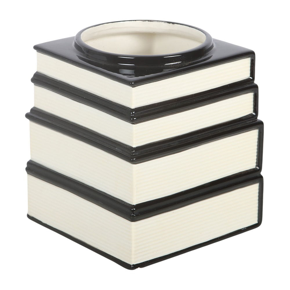 Black Cat Magick Stacked Books Shaped Flower Vase | Spirit of Equinox