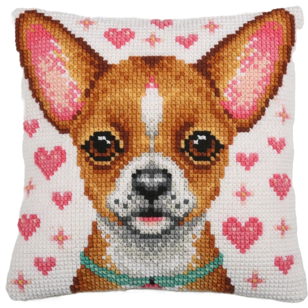 Craft Buddy Madly in Love Dog Cross Stitch Cushion Kit