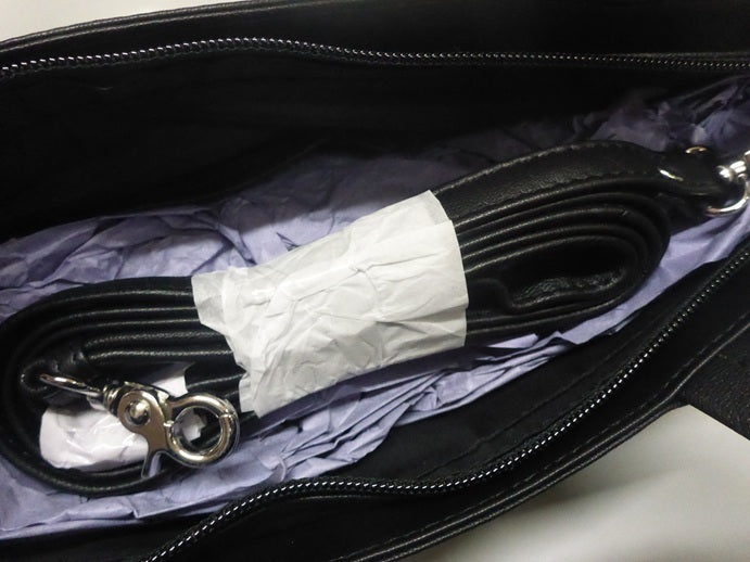 Mala Leather Multiway Grab Bag Amana Cornflower Black with Dust Bag