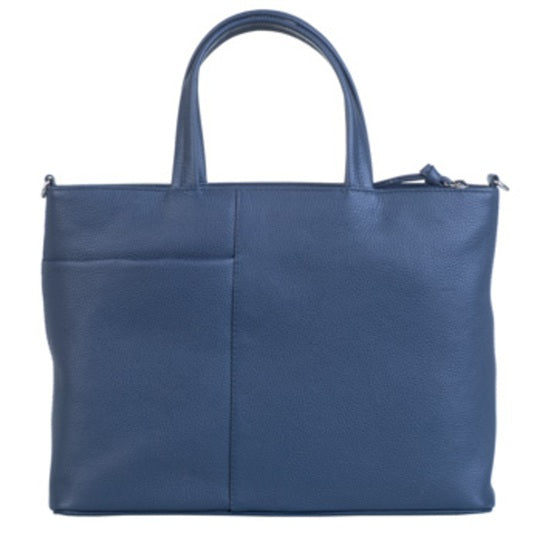 Mala Leather Beau’s Beach Shop Navy Multiway Grab & Shoulder Bag