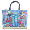 Mala Leather Beau’s Beach Shop Navy Multiway Grab & Shoulder Bag