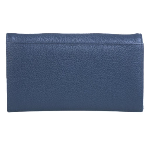 Mala Leather Beau’s Beach Shop Navy RFID Matinee Purse