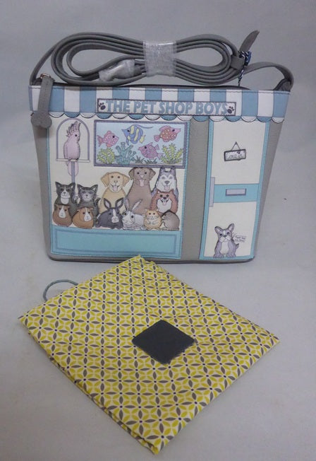 Mala Leather Midi Crossbody Bag Beau's Pet Shop Pals with Dust Bag