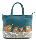 Mala Leather Bella Family Teal Multiway Grab & Shoulder Bag