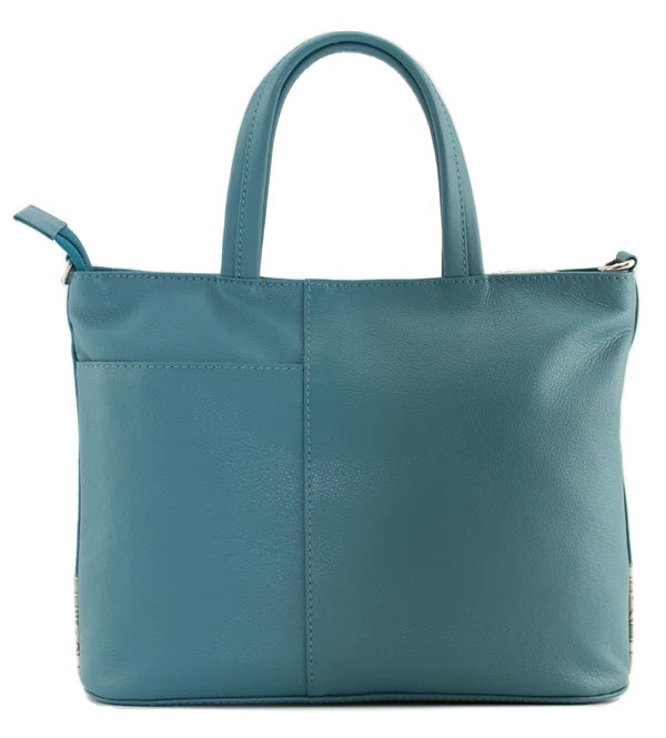 Mala Leather Bella Family Teal Multiway Grab & Shoulder Bag