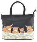 Mala Leather Bella Family Black Multiway Grab & Shoulder Bag