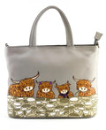 Mala Leather Bella Family Grey Multiway Grab & Shoulder Bag