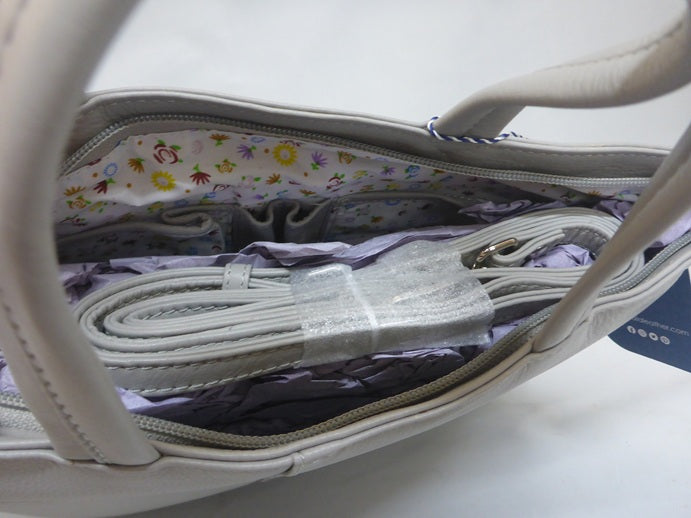 Mala Leather Bella Family Grey Multiway Grab & Shoulder Bag