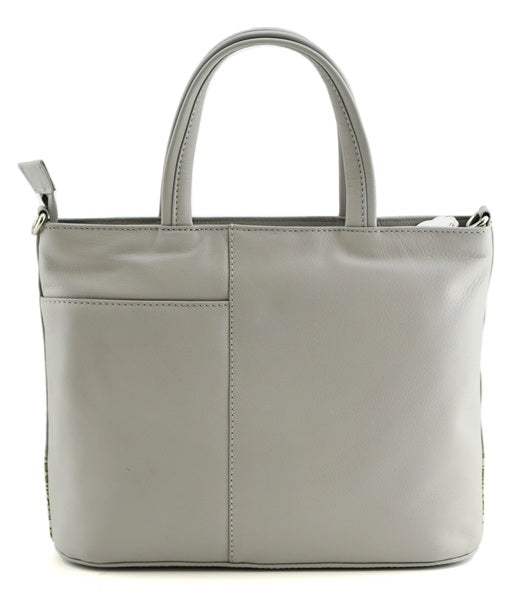 Mala Leather Bella Family Grey Multiway Grab & Shoulder Bag