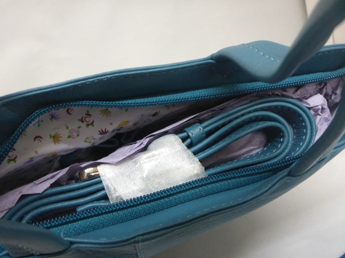 Mala Leather Bella Family Teal Multiway Grab & Shoulder Bag