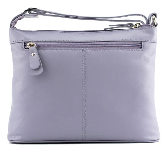 Mala Leather Bella Highland Cow Lilac Midi Crossbody Bag