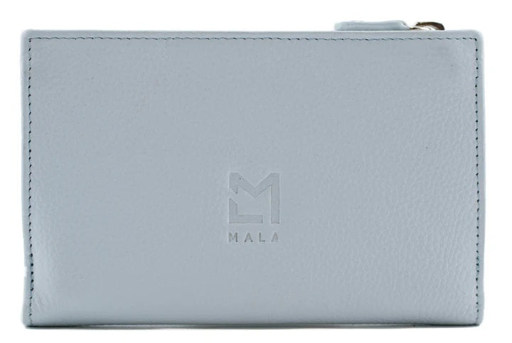 Mala Leather Tri Fold Purse Chille Penguin with Dust Bag