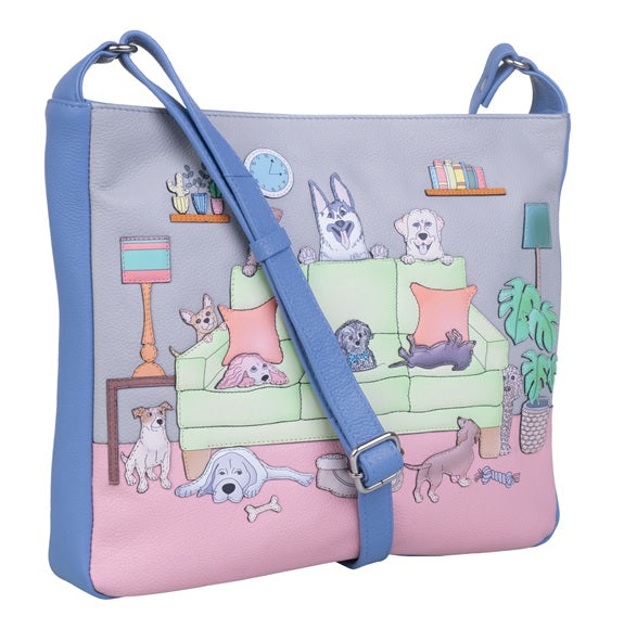 Mala Leather Large Cross Body Shoulder Handbag + Dust Bag - Coco's Best Seat in the House