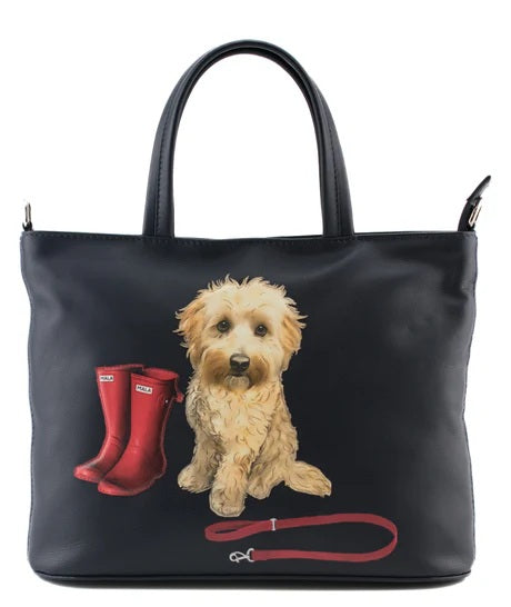 Mala Leather Coco’s Walk Navy Multiway Grab & Shoulder Bag