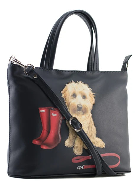 Mala Leather Coco’s Walk Navy Multiway Grab & Shoulder Bag