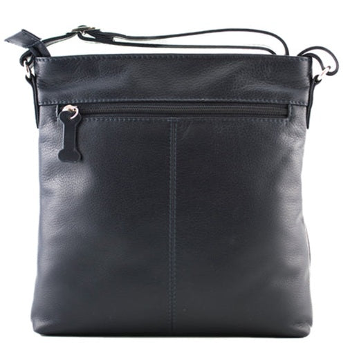 Mala Leather Coco’s Walk Navy Tall Crossbody Bag