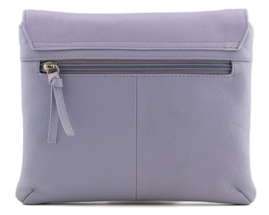 Mala Leather Flap Over Midi Cross Body Shoulder Handbag + Dust Bag - The Cotswolds