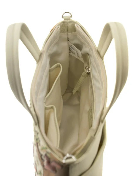 Mala Leather Multiway Grab Bag Foxglove Forest with Dust Bag