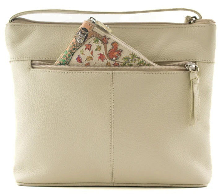 Mala Leather Midi Crossbody Bag Foxglove Forest with Dust Bag