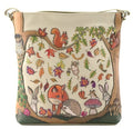 Mala Leather Tall Crossbody Bag Foxglove Forest with Dust Bag