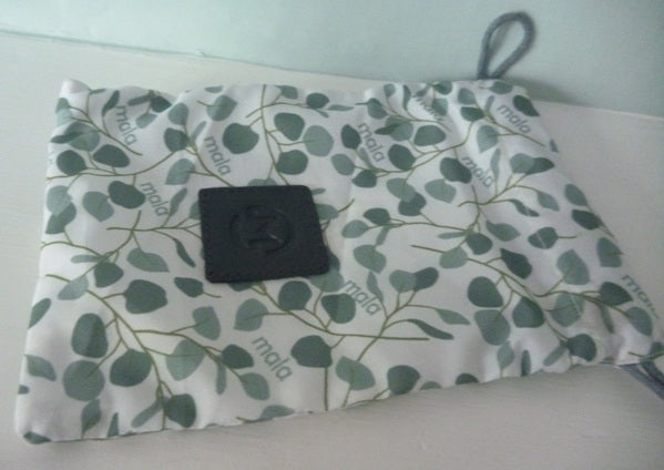 Mala Leather Compact Tri Fold Purse Foxglove Forest with Dust Bag