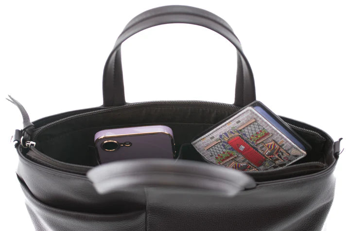 Mala Leather Grab Shoulder Handbag + Dust Bag - Gone to Pot