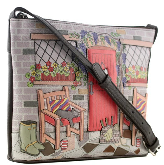 Mala Leather Midi Cross Body Shoulder Handbag + Dust Bag - Gone to Pot