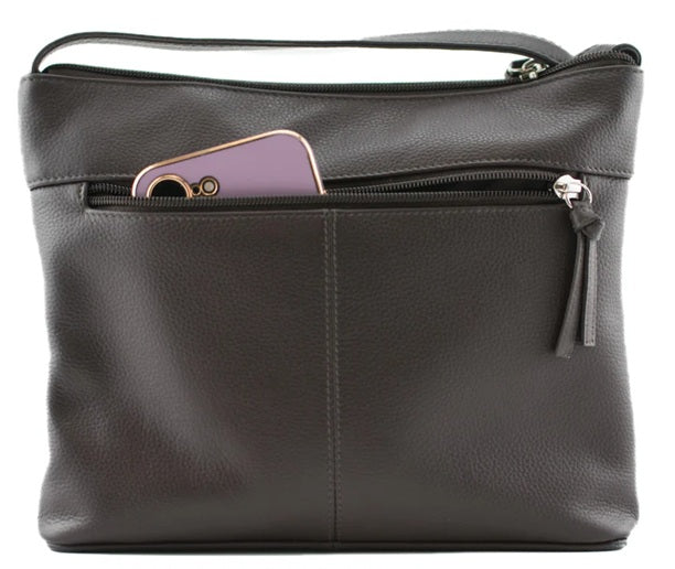 Mala Leather Midi Cross Body Shoulder Handbag + Dust Bag - Gone to Pot