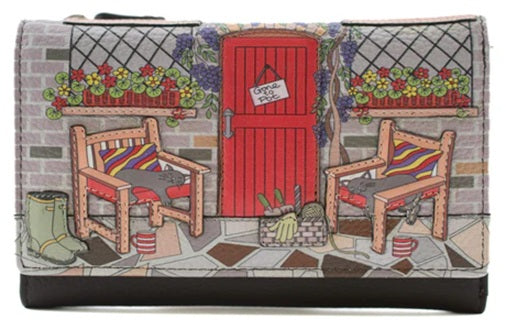 Mala Leather Large Tri Fold Purse + Dust Bag - Gone to Pot