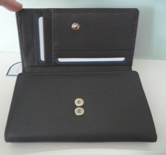 Mala Leather Large Tri Fold Purse + Dust Bag - Gone to Pot