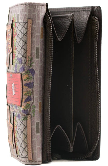 Mala Leather Large Tri Fold Purse + Dust Bag - Gone to Pot