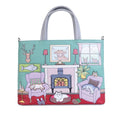 Mala Leather Hamish’s House Grey Multiway Grab & Shoulder Bag