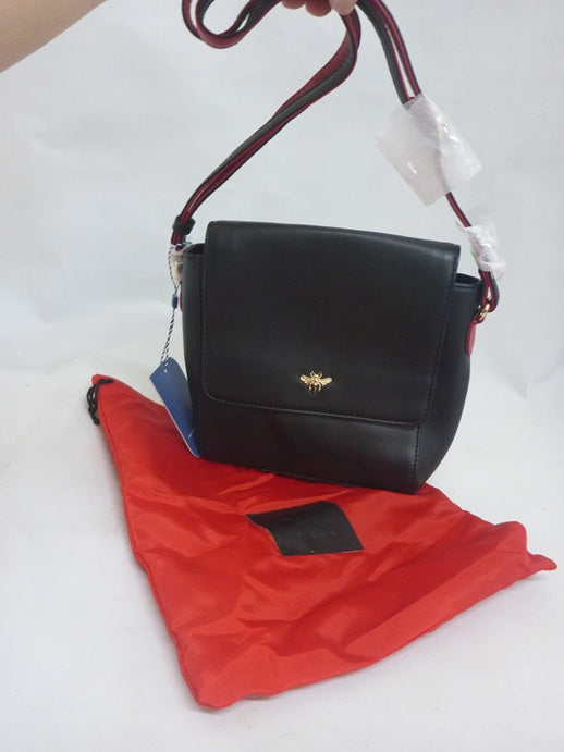 Mala Leather Compact Cross Body Shoulder Bag + Dust Bag - Mason Bee Detail