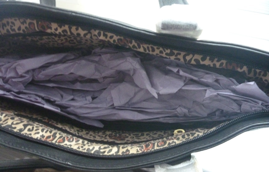 Mala Leather Matrah Black Leopard Print Shoulder Bag