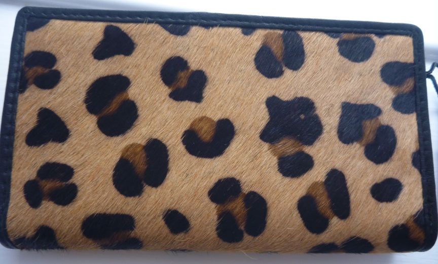 Mala Leather Matrah Leopard Print Compact RFID Purse