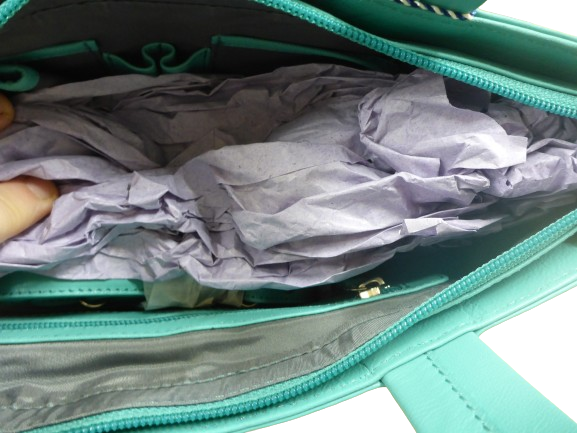 Mala Leather Grab Shoulder Handbag + Dust Bag - Moonflower Turquoise Blue