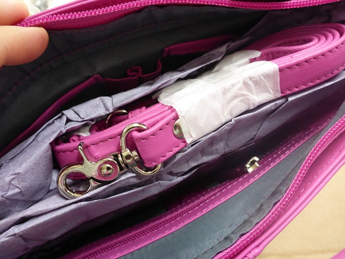 Mala Leather Moonflower Bee Grab & Shoulder Bag - Pink