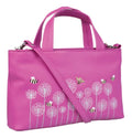 Mala Leather Moonflower Bee Grab & Shoulder Bag - Pink