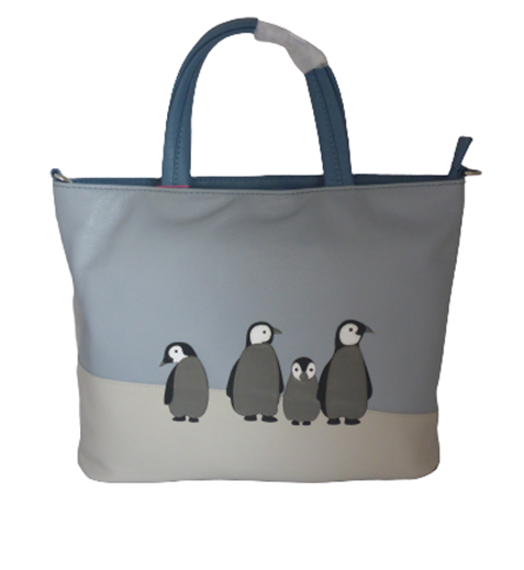 Mala Leather Grab Shoulder Handbag + Dust Bag - Ollie the Penguin