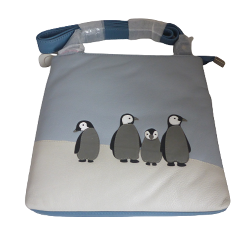Mala Leather Large Cross Body Shoulder Handbag + Dust Bag - Ollie the Penguin